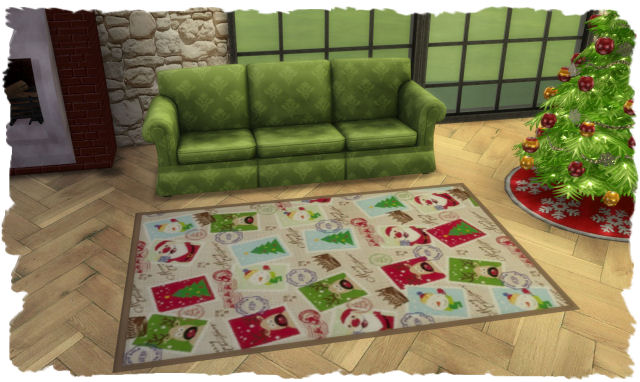 Sims 4 Christmas rugs by Chalipo at All 4 Sims