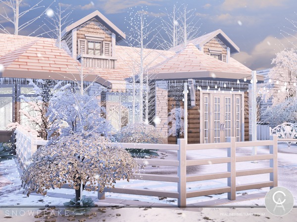 Sims 4 Snowflake house by Pralinesims at TSR