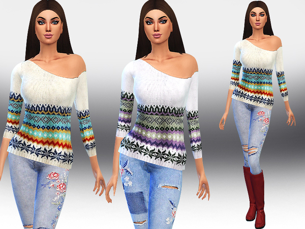 Sims 4 Winter Casual Sweaters by Saliwa at TSR