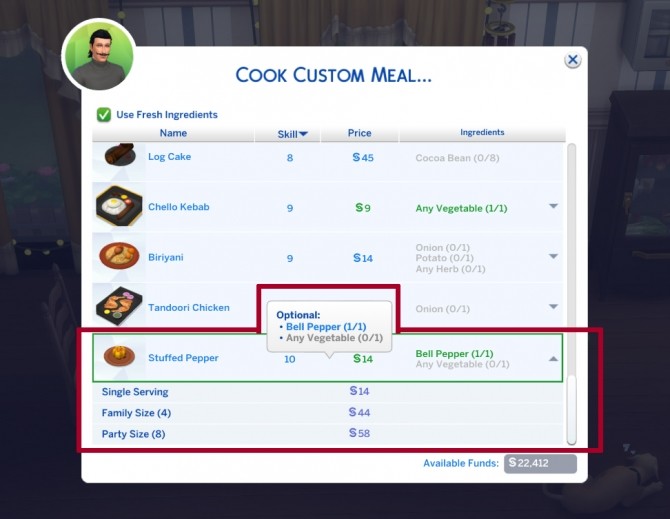Sims 4 Custom Food Stuffed Pepper by icemunmun at Mod The Sims