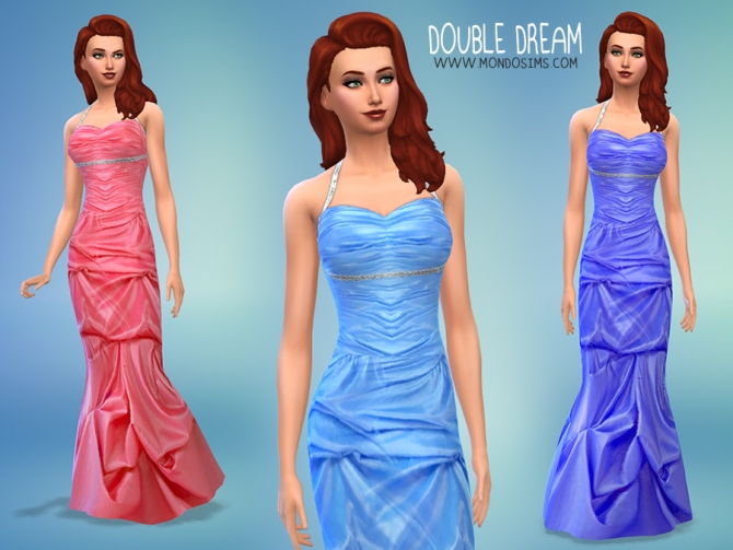 Double Dream gown by Simone at Mondo Sims » Sims 4 Updates