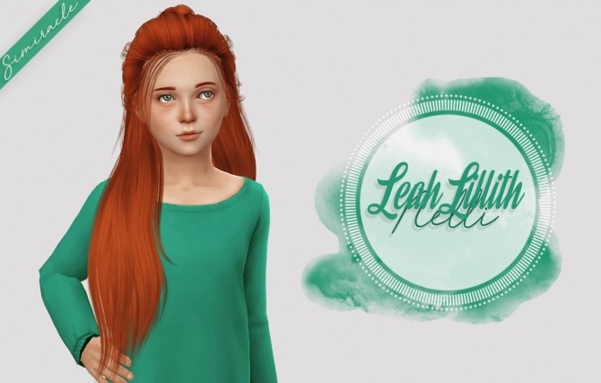 Sims 4 LeahLillith Nelli Hair Kids Version at Simiracle