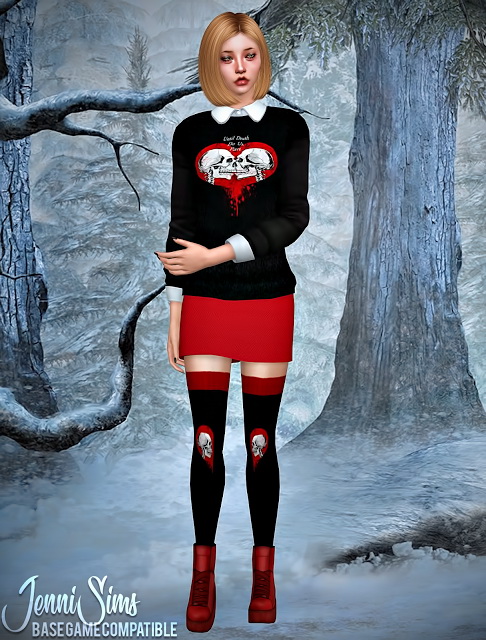 Sims 4 Frozen Sweater and Stockings at Jenni Sims