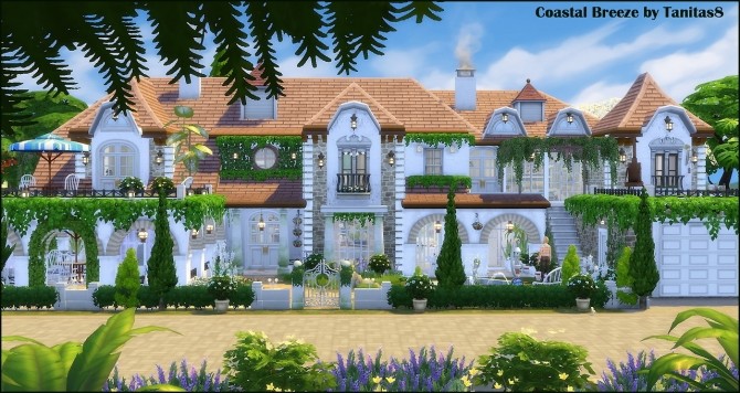 Sims 4 Coastal Breeze mansion at Tanitas8 Sims