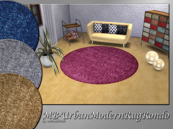 Sims 4 Urban Modern Rug Rondo by matomibotaki at TSR