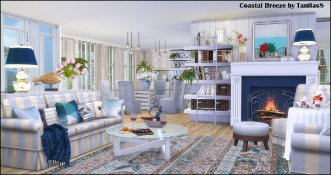 Sims 4 Coastal Breeze mansion at Tanitas8 Sims