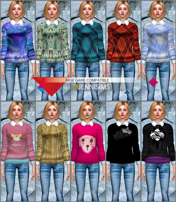 Sims 4 Frozen Sweater and Stockings at Jenni Sims
