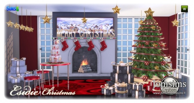 Sims 4 Esidie Christmas set at Jomsims Creations