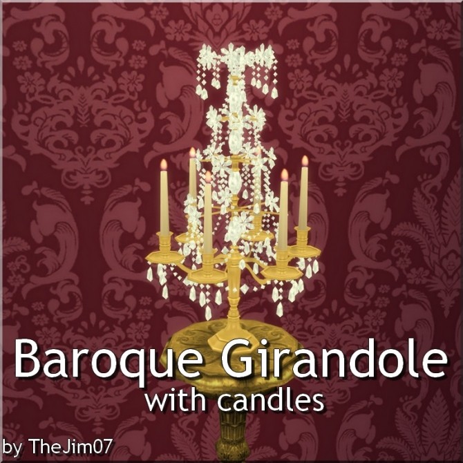 Sims 4 Baroque Girandole with Candles by TheJim07 at Mod The Sims