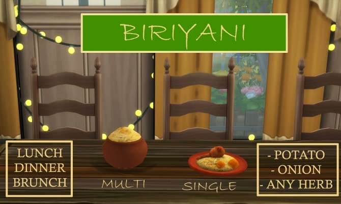 Sims 4 Biriyani Custom Food by icemunmun at Mod The Sims