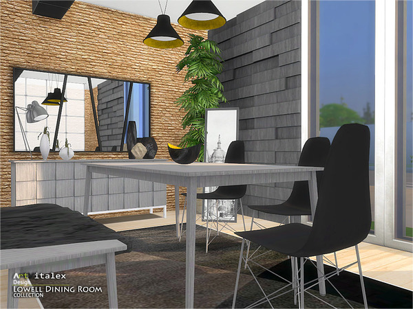 Sims 4 Lowell Dining Room by ArtVitalex at TSR