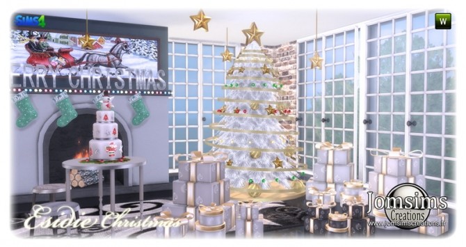 Sims 4 Esidie Christmas set at Jomsims Creations
