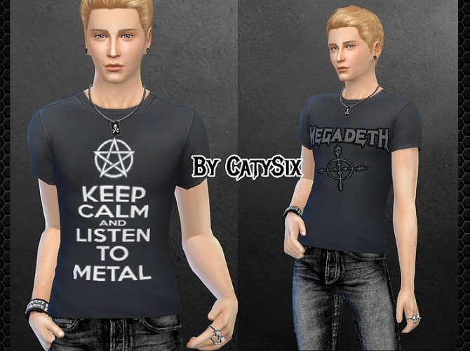 Sims 4 Metal Bands T Shirts at CatySix