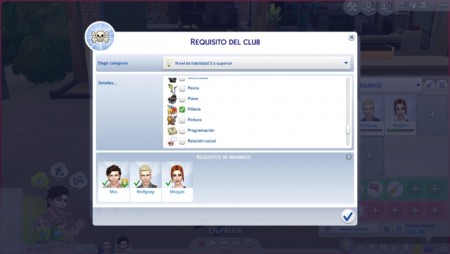 Higher skill level threhold like rule for join a club by edespino at Mod The Sims