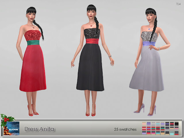 Sims 4 Anita dress at Elfdor Sims