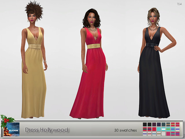 Sims 4 Hollywood dress at Elfdor Sims