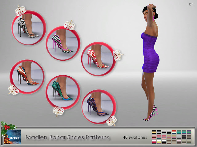 Sims 4 Madlen Bahar Shoes Patterns at Elfdor Sims