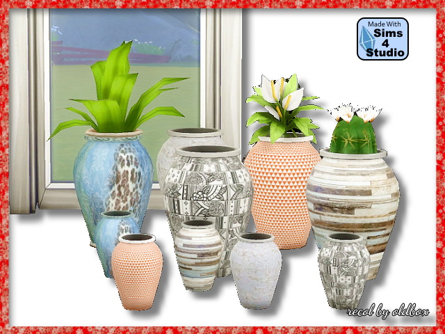 Sims 4 Vase recolors by Oldbox at All 4 Sims