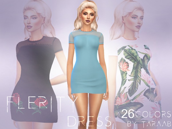 Sims 4 Flerity Dress by taraab at TSR