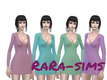 Sims 4 Dot Dress Retexture at RaRa SIMS