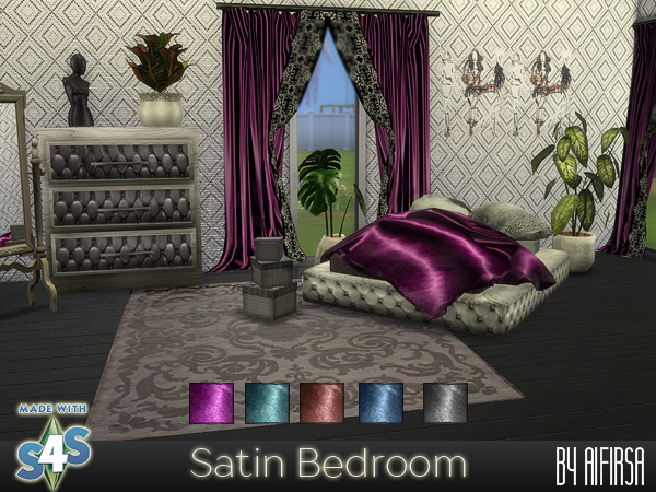 Sims 4 Satin Bedroom at Aifirsa