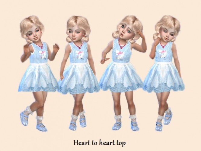 Heart To Heart T Top Dress At Trudie55 Sims 4 Updates