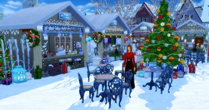 Sims 4 Christmas market by Angerouge at Studio Sims Creation