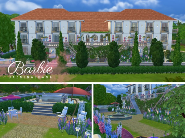 Sims 4 Dreamhouse inspired mansion by jazminaldana at TSR