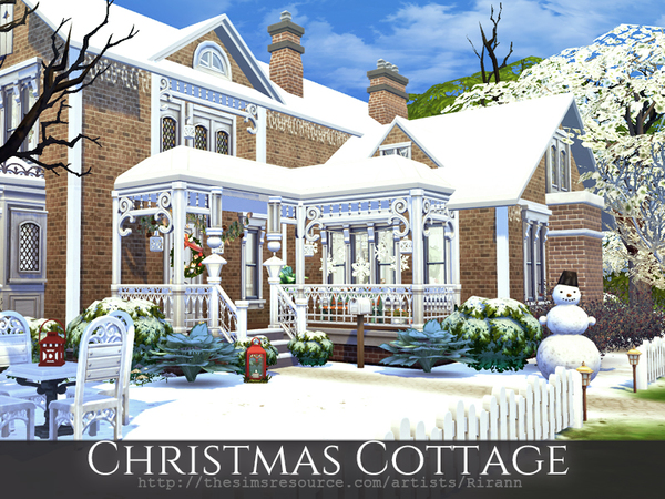 Sims 4 Christmas Cottage by Rirann at TSR