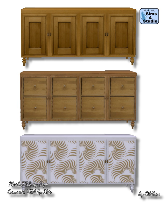 Sims 4 Sideboard recolors by Oldbox at All 4 Sims