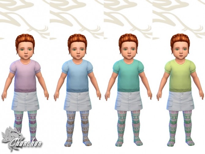 Sims 4 Flocon leggings for toddlers by Chanchan24 at Sims Artists