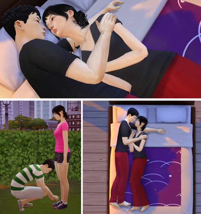 Korean drama romantic poses 2 at Lutessa » Sims 4 Updates