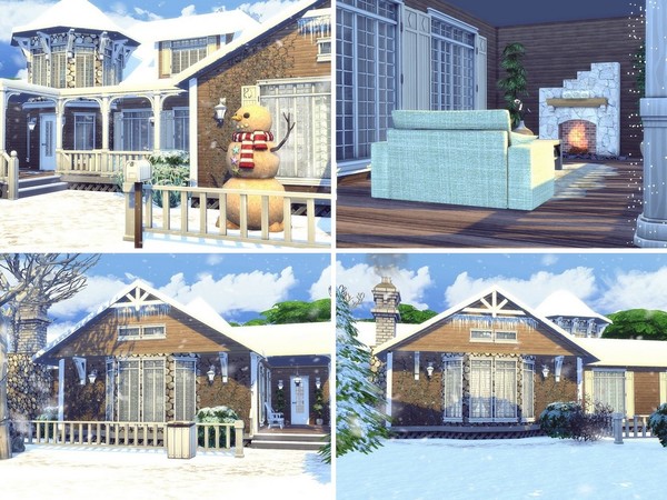 Sims 4 Frosty Winter house by MychQQQ at TSR
