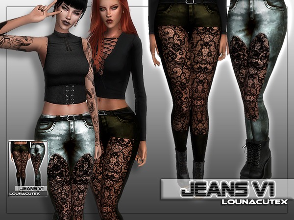 Sims 4 Jeans V1 by Louna at TSR