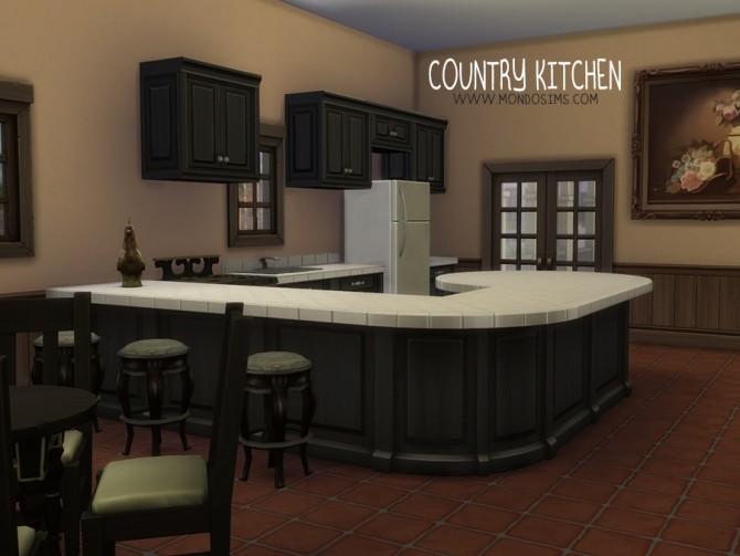 Sims 4 Country Kitchen by Simone at Mondo Sims