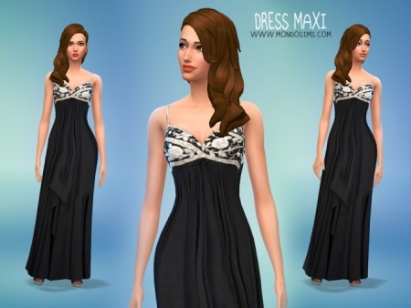 Maxi dress by Simone at Mondo Sims