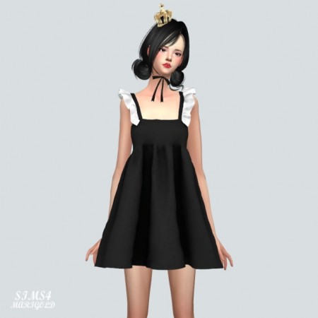 Frill Babydoll Dress V1.Solid Color at Marigold » Sims 4 Updates