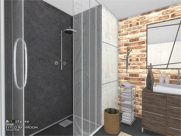 Sims 4 Estilo Bathroom by ArtVitalex at TSR