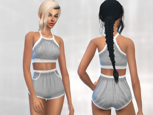 Sims 4 Activewear Outfit by Puresim at TSR