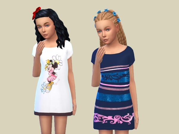 Sims 4 Kids Dress Leonie by Louisa 1 at TSR