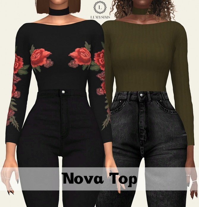 Sims 4 Nova Top at Lumy Sims