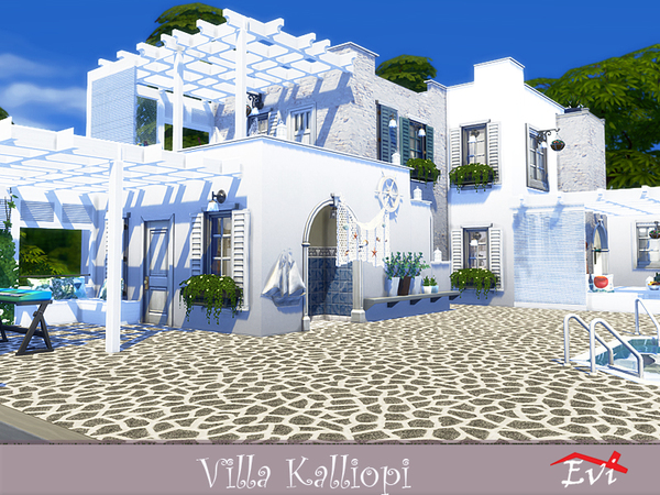 Sims 4 Villa Kalliopi by evi at TSR