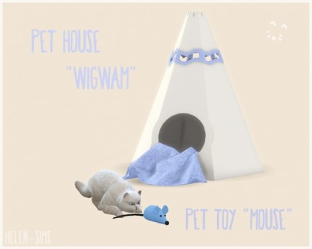 Pet House Wigwam & Pet Toy Mouse at Helen Sims