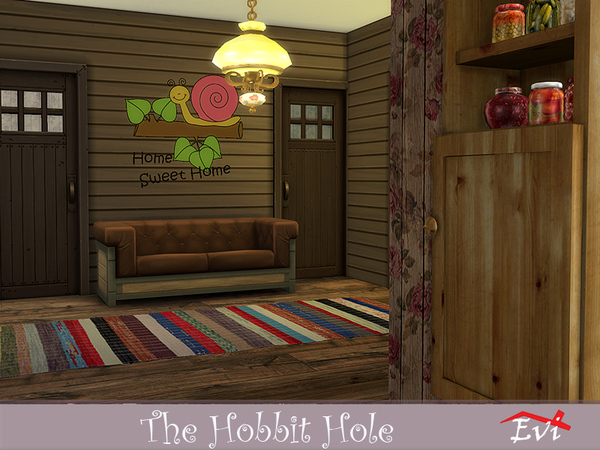 Sims 4 The Hobbit Hole home by evi at TSR