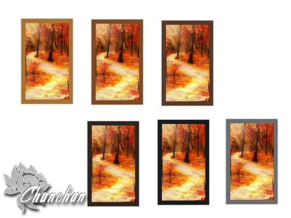Sims 4 Autumn paintings by Chanchan24 at Sims Artists
