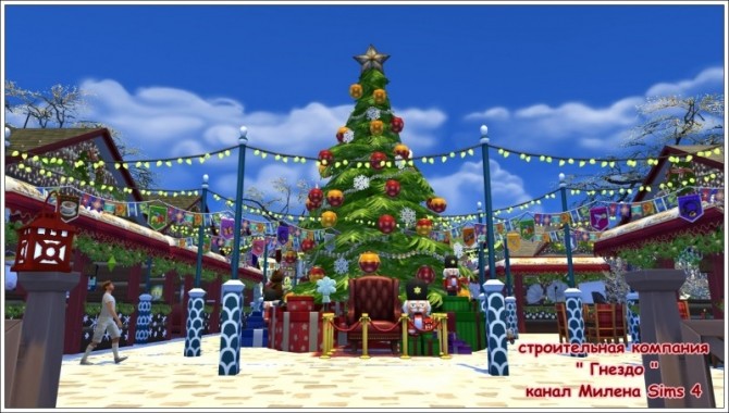 Sims 4 Christmas tree market at Sims by Mulena