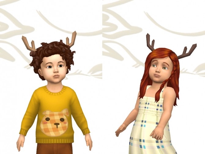 Sims 4 Reindeer horns by Fuyaya at Sims Artists