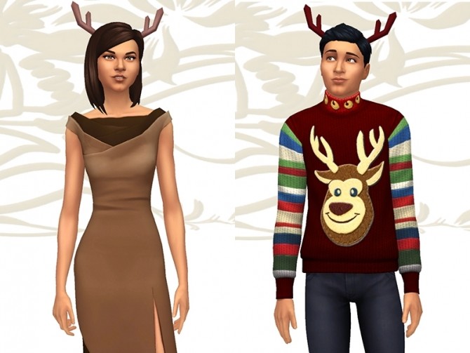 Sims 4 Reindeer horns by Fuyaya at Sims Artists