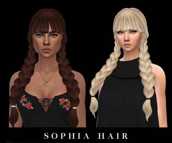 Sims 4 Sophia Hair (P) at Leo Sims
