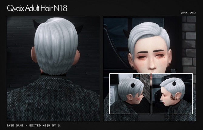 Sims 4 Hair N18 M at qvoix – escaping reality